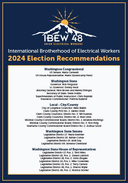 IBEW 48 2024 Election Recommendations